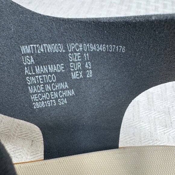 Time And Tru Womens Black Sandals Size 11  Adjustable Straps Comfortable - Picture 4 of 9